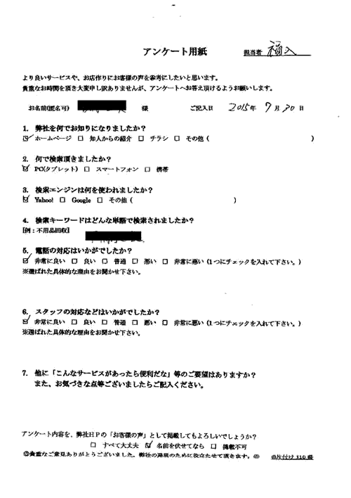 三条市・40代女性/匿名希望様